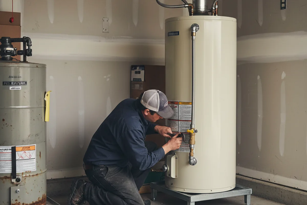 Water heater and shutoff valve replacement in West Van Lear